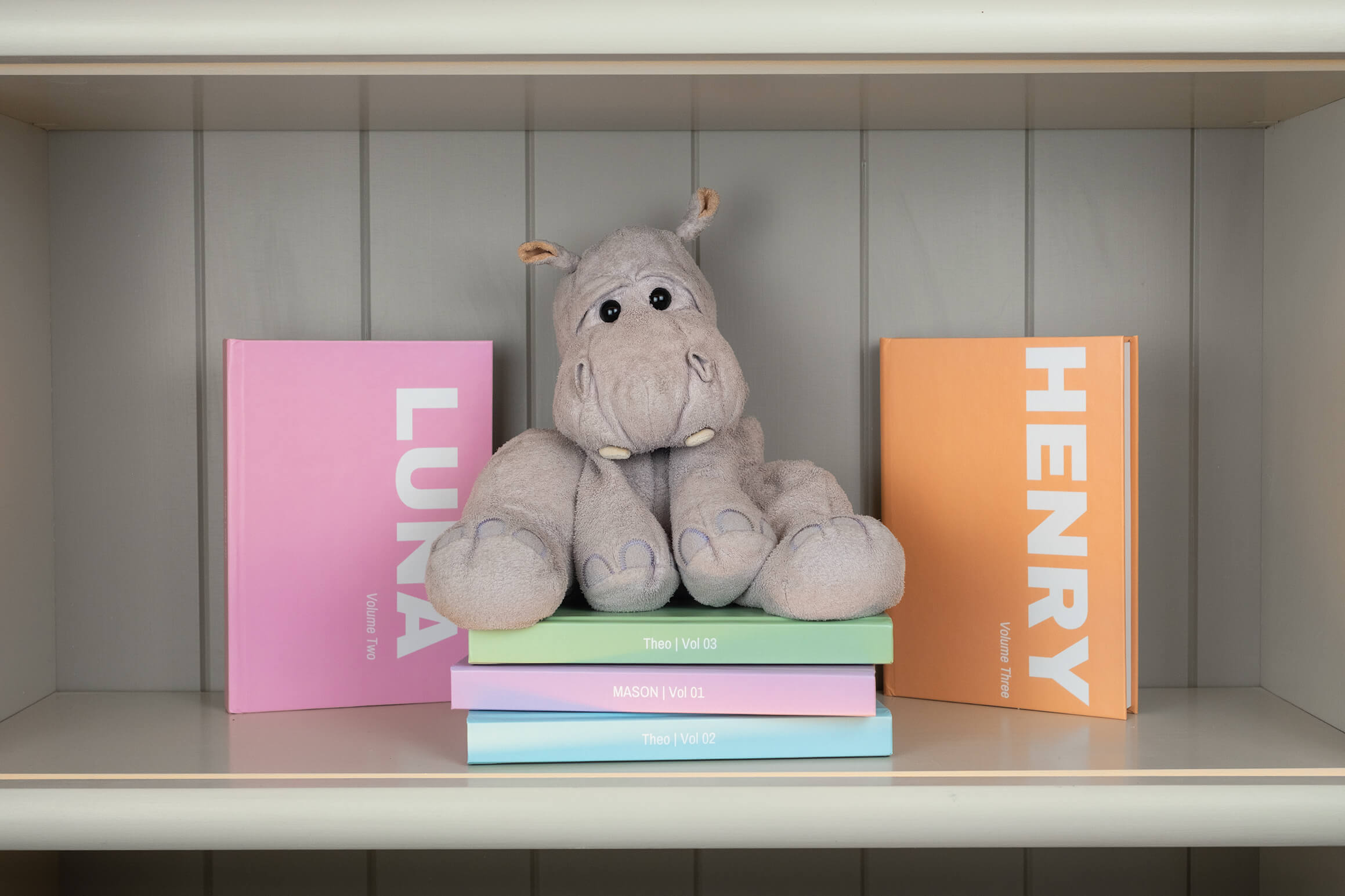 A finished memory book in hand
